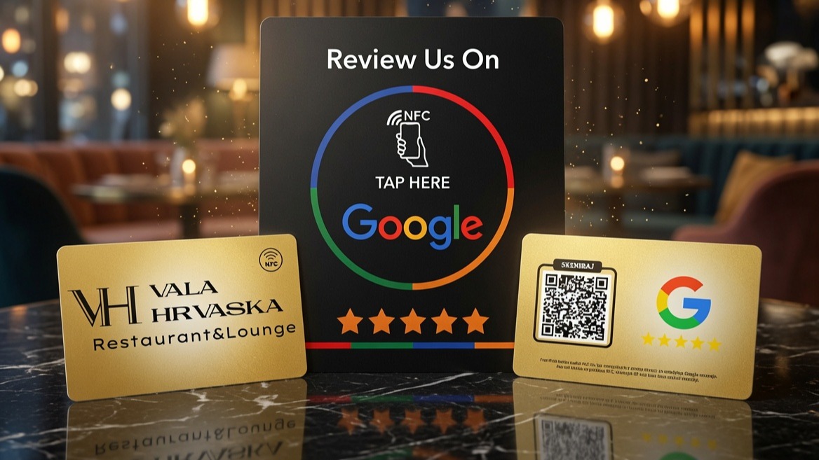 Novi klijent! ✨
Veliko nam je zadovoljstvo najaviti suradnju s Vala Hrvaska Restaurant & Lounge!
Vala Hrvaska sada koristi naše napredne NFC kartice za prikupljanje Google recenzija, a odabrali su i crni NFC stalak s ugrađenim NFC čipom – elegantno rješenje koje gosti mogu koristiti direktno na pultu ili stolu.
Sustav omogućuje praćenje učinkovitosti djelatnika, što pomaže u motivaciji tima i povećanju broja pozitivnih recenzija.
Hvala Vala Hrvaska na povjerenju! 💙
Želite i Vi moderne NFC kartice ili stalke za prikupljanje recenzija?
Javite nam se u DM ili na info@nfckartica.com.
#ValaHrvaska #RestaurantLounge #Zadar #GoogleRecenzije #NFCKartice #NFCRestoran #TurizamHrvatska